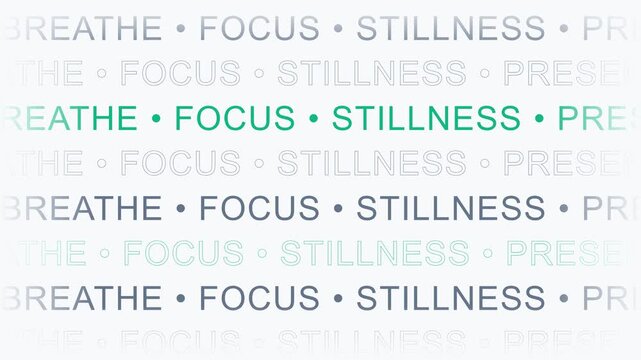 Zen Meditation Breathing Text Kinetic Typography Background Animation