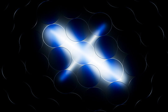 Diagonal Blue Glowing Light Cluster