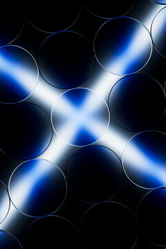 Crossing Blue Light Geometric Pattern