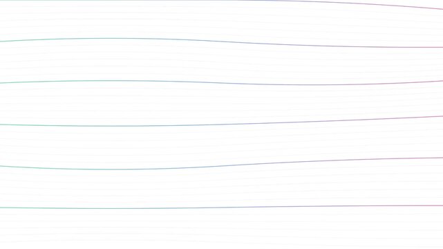 Abstract white digital glitch animation with thin horizontal lines