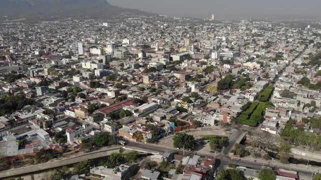 Tuxtla Gutierrez, Chiapas, Mexico. Aerial View at Sunny Day of a Capital of Chiapas State with Colonial Architecture
