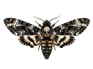 Obraz premium Deathshead hawkmoth isolated on transparent background