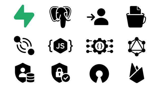 Backend development and open source icons.
