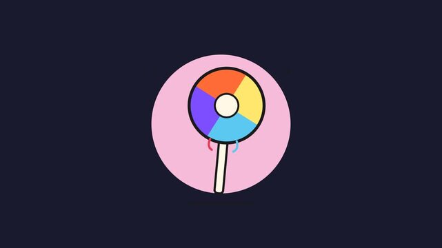 Pinwheel Spinning on Stick in Colorful Loop for Kids Party Decorations