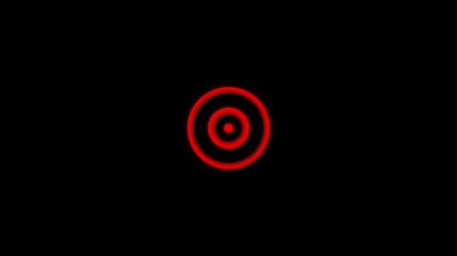 Digital Radio waves frequency signal icon seamless animation. of circular electric wave spreading. Radio wave signal animated on black background. 4k  Video,