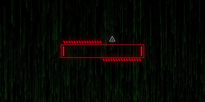 Access Denied Motion Graphics Background with Cyber Matrix Rain and Digital Security Effect