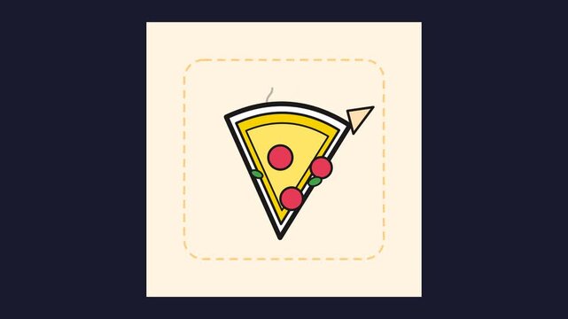 Cute Pizza Slice Winking Animation for Fun Social Media Posts