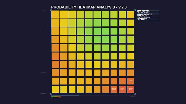 Digital Probability Heatmap Dashboard Analytics Interface
