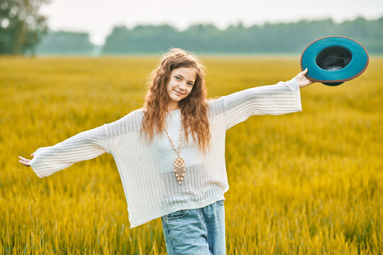 enjoying nature girl
