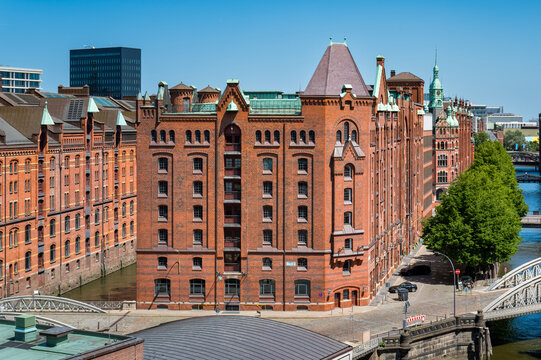Hamburg, Germany. The Warehouse District (German: Speicherstadt), a Unesco World Heritage. It is located in the port of Hamburg.