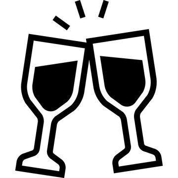 Clinking Wine Glasses Toast Icon