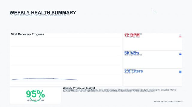 Digital Weekly Health Summary Infographic Dashboard