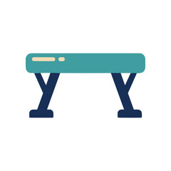 Gymnastics Balance Beam Icon - Sport Equipment Flat Design