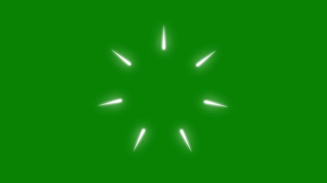 Festive line art fireworks burst and glowing explosion animation loop background for celebrate new year birthday party video template white outline stroke spark effect. green screen 4k