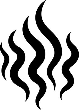 Steam Aroma Waves Vector Icon