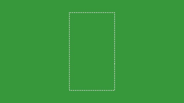 Animated Dashed Rectangle Border Frame or dot box line moving loop 4k video.