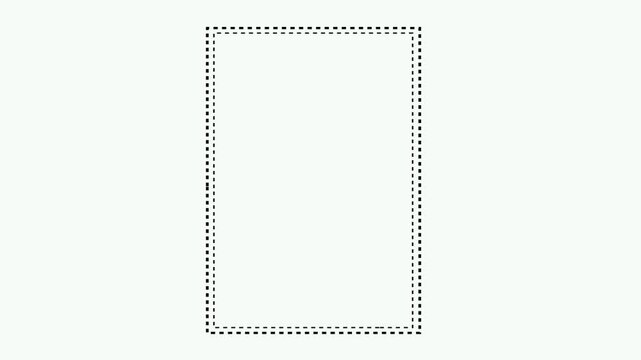 Animated Dashed Rectangle Border Frame or dot box line moving loop 4k video.