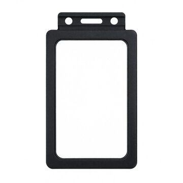 Black vertical plastic id badge holder case with vertical identity identification