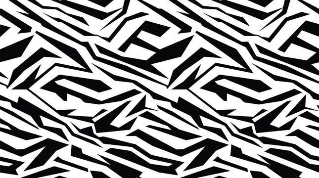 Geometric Sharp Camouflage Pattern Abstract Angular Stripe Vector Background
