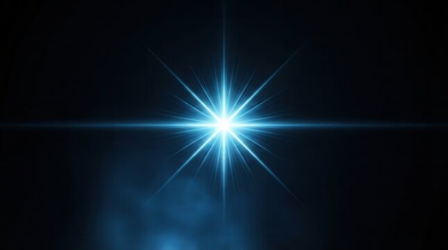 Radial abstract glow effect with a bright blue light beam horizontal streak, embodying a clean energy concept.