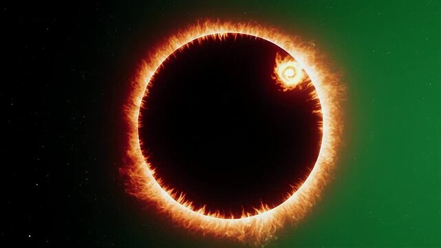 A total solar eclipse displays a glowing corona surrounding the dark silhouette of the.