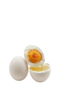 Hard boiled egg cut in half with breakfast nutrition prepared ingredient culinary as PNG element