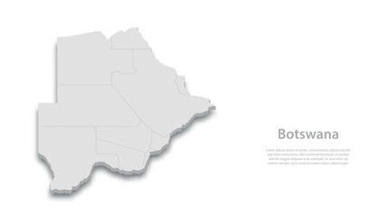 Fototapeta premium Botswana Country Map Outline Vector Illustration