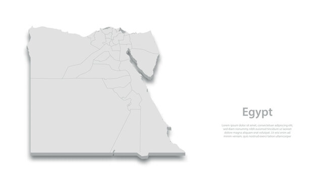 Egypt Country Map with Placeholder Text for Presentation