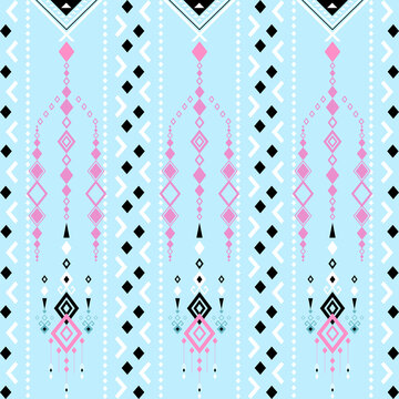 Seamless patterns of indigenous tribal fabrics.