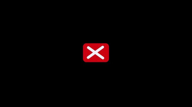 Animated alert notification icon for critical error.