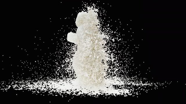 Milk Splash Dancer Character with Alpha Matte