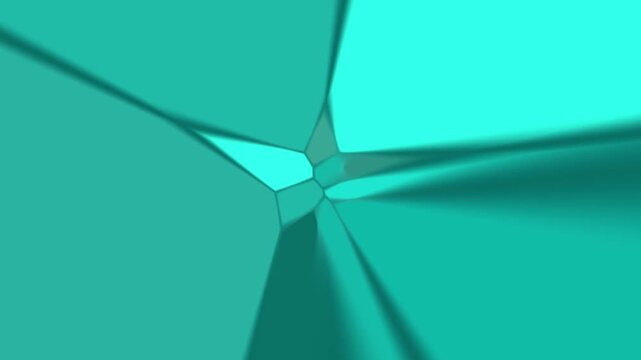 Teal Abstract Geometric Voronoi Pattern Shifting and Expanding Dynamically
