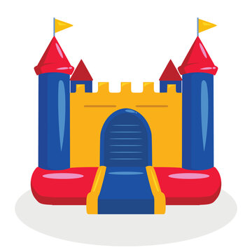 bounce house logo icon design vector flat isolated illustration