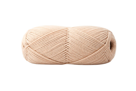 Beige Yarn Skein for Knitting and Crochet Isolated on Transparent Background