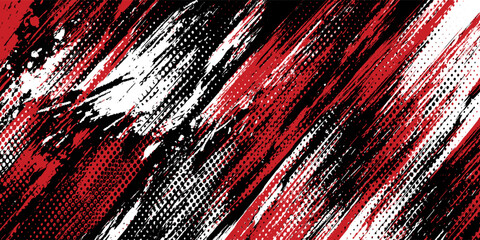 Gaming esport background striking stripes electric banner vector illustration design red black grunge brush wing comic pattern modern abstract concept livery stripes decal paint splash splatter.eps 10 © Samsul