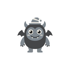 Cute monster character wearing a wizard hat.