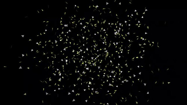 Only confetti on black background of the night. Falling metallic glitter foil events, holidays, birthdays, and New Year&rsquo;s design.