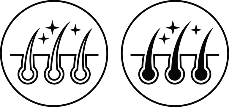 Hair care and healthy follicle icons vector illustration