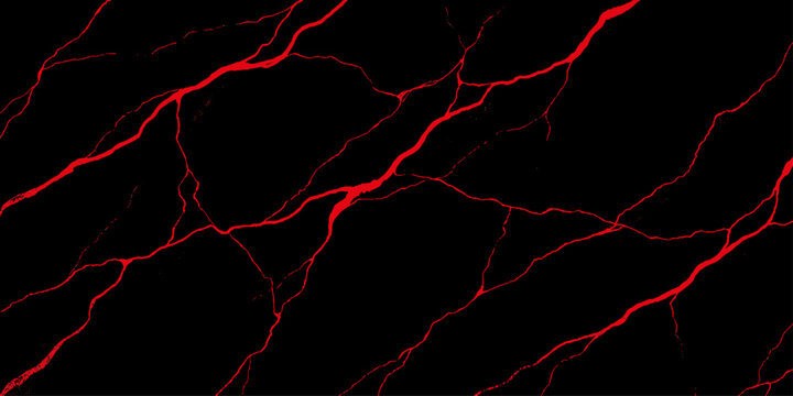 Abstract glowing red veins on a black background, resembling lightning strikes or a crackled texture, create a dynamic and intense visual.