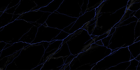 A black marble texture with striking blue veins, creating a dramatic and luxurious surface. © Shehbaz Studio