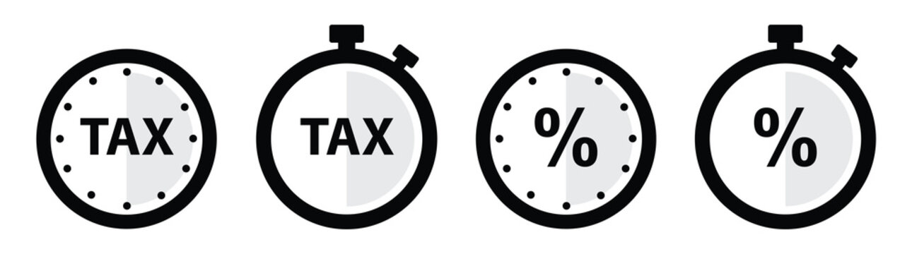 Tax time percent icon illustration