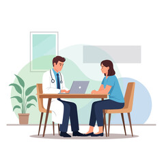 Fototapeta premium Doctor And Patient Consultation Health Care Medical Professional Meeting