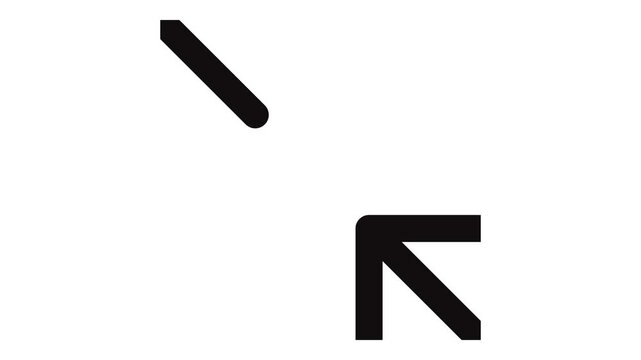 arrow moving up left animation icon