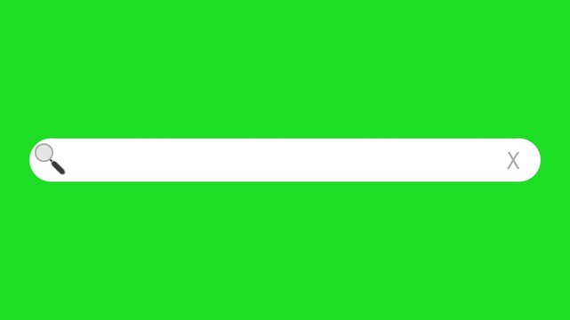 internet browser search engine search finder bar window dialog box empty for copy space with magnifying glass, graphic computer element isolated 4K with chroma key background