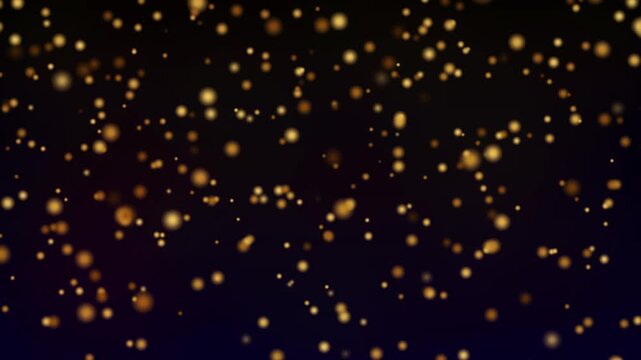 rising gold orbs of golden yellow amber orange light floating upwards like sparkling bubbles in liquid with a warm glow of glowing little balls of magical light 4K graphic animation background 4K