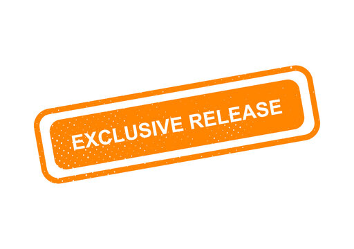 Orange exclusive release stamp with bold text illustration