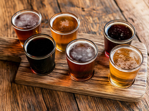 Craft Beer Tasting Flight: Experience Diverse Beer Styles at the Local Brewery Taproom