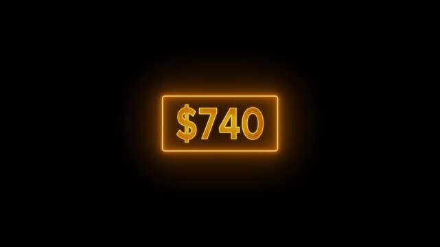 0 to 1400 dollar counting animation. A success story of making 1400 dollars from 0 dollar. Count-up US dollar animation from 0 to 1400 dollars