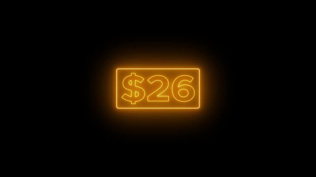 0 to 50 dollar counting animation. A success story of making 50 dollars from 0 dollar. Count-up US dollar animation from 0 to 50 dollars