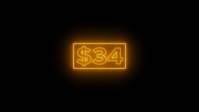 0 to 60 dollar counting animation. A success story of making 65 dollars from 0 dollar. Count-up US dollar animation from 0 to 65 dollars